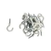 Everhang 7mm White PVC Cup Hook - 25 Pack