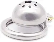 Beauty7 Men's Stainless Steel Chastity Belt Chastity Device Penis Cage Cock Cage Men Locked Penis Chastity - Size: M