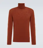 [Loro Piana] Loro Piana Cashmere turtleneck sweater AU 93 brown