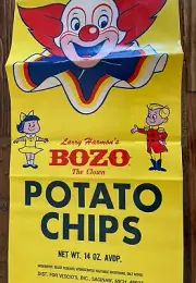 UNUSED POTATO CHIP BAG LARRY HARMON VINTAGE BOZO THE CLOWN CAPITAL RECORD