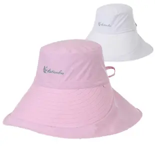 ACTIONFOX 新款 抗UV排汗透氣 雙面戴 遮陽帽UPF50+.防曬帽_緋粉/淺灰