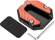 TZFQQIWT Universal Motorcycle Scooter Bike Kickstand Extender Foot Side Stand Extension Pad Support Plate Aluminum Anti-ski Enlarged Base(Red)