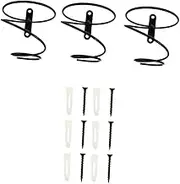 3pcs Wall Mounted Wine Rack Holder Metal Hanger Creative Wine Mount Wine Rack Wine Bottle Hanger Hangers Metal Wall-mounted Wine Rack Glass Organizer Iron Simple