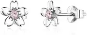 [Generic] Pink Cherry Flower Stud Earrings for Women Earings Accessories