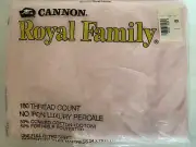 Vintage CANNON ROYAL FAMILY USA PINK Percale Full Fitted Sheet 54x75 In UNOPENED