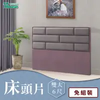 在飛比找momo購物網優惠-【IHouse】艾琪藝 長方格貓抓皮床頭片 雙大6尺