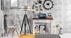 Floor Shade Lamp Wooden Tripod Lighting Stand Nautical Chrome Fixture Home Decor