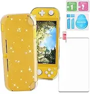 Vistaluxeo TPU Protective case kit Compatible with Switch Lite, Transparent Protective case with Tempered Glass Screen Set Protector.