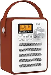 DAB/DAB+ Digital & FM Radio Bedside Digital Radio Dual Alarm Clock, 20 Preset Stations, 2000mAh Rechargeable Battery, for Kitchen Outdoor Sports Fitness