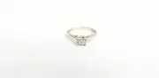 14k White Gold 0.35 TCW Round Diamonds Engagement ring 2.3 grams Size 4.75