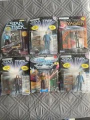 6 Playmates Star Trek Voyager Next Generation 1990’s Action Figures