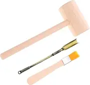 CIYODO 1Set Educational Dinosaur Fossil Excavation Kit for Digging Tools with Hammer Shovel and Brush Stem for Developing Creativity and Hand Eye Coordination