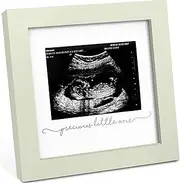 Baby Sonogram Picture Frame - Modern Ultrasound Frame For Mom To Be - Pregnancy Announcement Sonogram Photo Frames - Gender Reveal For Expecting Parents - First Time Dad Gifts (Sage)