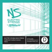 D'Addario NS Electric Traditional Bass Single D String, 3/4 Scale, Medium Tensio