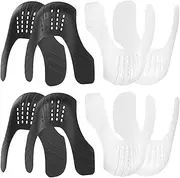 JARISE Crease Protectors Shoe Guards for Sneaker: Air Force 1 Jordans Dunks and More - 4 Pairs, Black & White, Size US 3.5-7