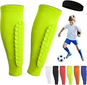 Shin Defender Shin Guards, Shin Defender Shin Guards Kids, Anti-Collision Sports Breathable Calf Protector, Adjustable Fitness Wrist Brace, for Kids and Teens and Adults