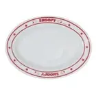 Snoopy Oval Plate Medium Peanuts Character Red Vintage Diner Style New