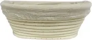 8.2 inch Oval Long Banneton Brotform Bread Dough Proofing Rising Rattan Handmade Basket with Linen Liner Cloth - 21 x 14 x 8cm