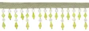 Diamond Beaded Fringe Trim, Color# L60008 - Cabbage Green [12 Yards]