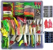 Smartfishing 1 Set 275Pcs Fishing Lure Tackle Kit Bionic Bass Trout Salmon Pi...