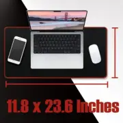 Mouse Pad Mat 11.8x23.6 Inches with Red String Stitched Edge Non-S Large Gaming