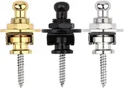 Strap Locks, Dreokee 3 PCS Silver Guitar Strap Lock Buttons Guitar Strap Locks Set Security Quick Release Strap lock Retainer System Guitar Strap Lock Schaller for Electric,Bass,Acoustic Guitar