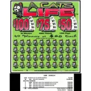 A Cat's Life Single game, pull tabs- Jar Tickets
