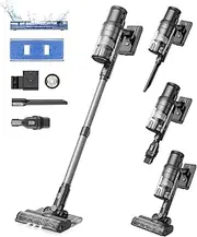 Proscenic P11 Mopping Battery Vacuum Cleaner with Mop Function, 45 KPA/550 W/60 Min Vacuum Cleaner Wireless and Mop 2 in 1, Cordless Mop Vacuum Cleaner with Battery Anti-Tangle for Carpet Hard Floors