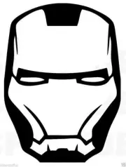 IRON MAN MASK BUMPER STICKER CARS STICKER TOOL BOX STICKER HARD HAT STICKER