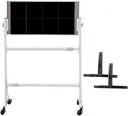 Table Tennis Return Board,360° Adjustable Self-Study Training Baffle,Movable Ping Pong Rebounder (Desktop Vertical Double Stand)