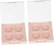 EPIGEIST 2Pcs Multi Refillable Lipstick and Blusher Container Makeup Storage Organizer Empty Eyeshadow Case for Sample and Trial Use Compact Cosmetic Tray