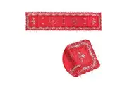 Isla Beaded Table Runner Diamonte Sequin 40 x 180 cm Red