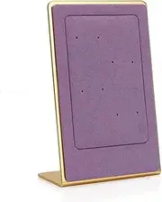 Earring Display Stand Jewelry Props Factory Direct Sales Metal Microfiber Earrings Storage Stall (Color : Purple, Size : 14.5 * 9 * 5cm)