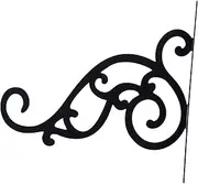 BAZEITFLOW Wall Hanging Hooks for Plant Pots Lanterns and Home Decor Sturdy Black Bracket Holders for Outdoor and Indoor Use for Garden and Housewarming
