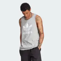 在飛比找PChome24h購物優惠-【ADIDAS】TREFOIL TANK 背心上衣 男 灰色