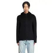 [GIORGIO BRATO] Wool Cashmere Felt Hooded Jacket Black