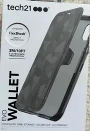 Tech21 Evo Walet for iPhone X, XS, Black Paten.FlexShock Impact Protection