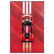 Acrylic Top-Speed Wall Mount Display for LEGO® Technic™ Ferrari Red