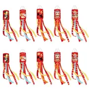 Spring Festival Windsock Set Colorful Decorations for New Year Celebrations