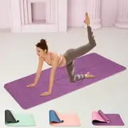 Centra Thick Yoga Mat TPE with Strap Non-Slip Fitness Exercise Workout 183x61cm