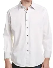 $198 Robert Graham Blackgate Embossed Paisley Design White Shirt,Sz XXL.