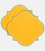 [La DoubleJ] La DoubleJ Medallion set of 2 canvas placemats One Size yellow
