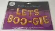 Happy Halloween Balloon Banner “LET’S BOO-GIE” Lettering Orange Color Fun Party