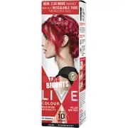 Schwarzkopf Live Colour Red Hair Dye Pillar Box Red Semi Permanent each