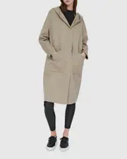 [Belle & Bloom] Sunday Morning Wool Blend Hooded Coat - Beige