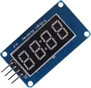 ViaGasaFamido 4-Digit Tube LED 7 Segment Display Module Red Light LED Digital Display Adjustable Brightness with TM1637 Drive Chip Tube Clock 0.36 Inch