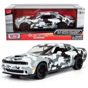 2018 Dodge Challenger SRT Hellcat Widebody Camouflage 1/24 Diecast Model Motorma