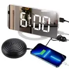 Mirror Finish Vibrating Alarm Clock with Memory Function and Night Mode