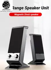Compact USB Laptop Speakers: 6W Stereo Sound, Volume Control, Crystal Clear Audi