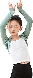 [Dayrose] Girls Ballet Shrug, Long Sleeve Girls Dance Top Over Leotards for Dance, Gymnastics